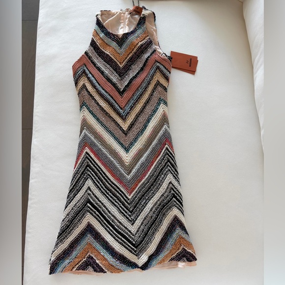 NWT Missoni Sequin Knit Mini Dress - Picture 5 of 7